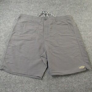AFTCO Shorts Men 40x8.5 Gray Original Fishing Shorts Nylon Elastic Waist Pockets